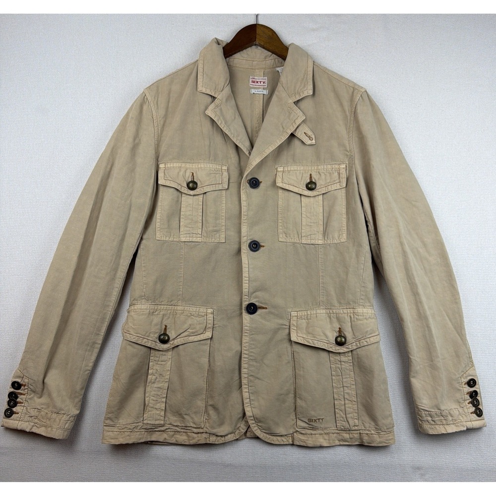 Miss Sixty Vintage Y2K Utility Field Jacket Blazer Size L Gorpcore Made In Italy